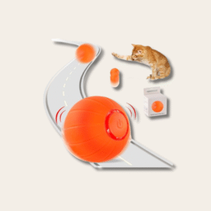 Brinquedo Inteligente para Gatos – Pista com Bola e Luz LED
